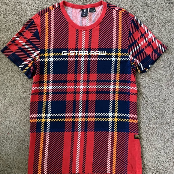 G-star Raw Plaid Tee EUC - Picture 2 of 4